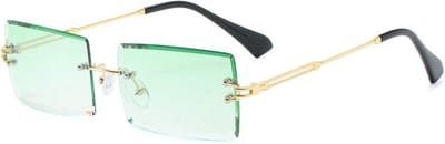 Retro Zonnebril - Rechthoekig Design - 1 Stuks - UV400 Bescherming Polycarbonaat Lens - Dames Heren Reizen Feesten