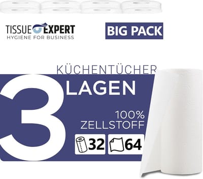 Keukenpapier 3-laags Absorbend Keukenrol 32 Rollen Huishoudelijk Gebruik