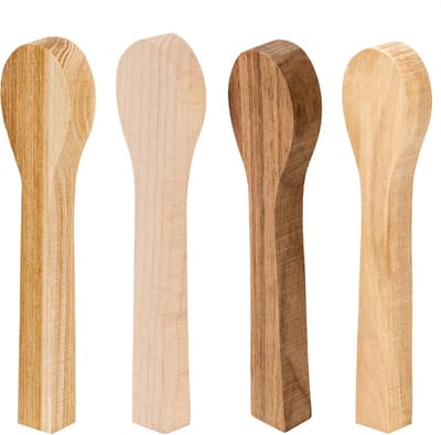 Houtsnijset voor Lepels – Onbewerkte Houten Blokken voor Creatief Snijwerk