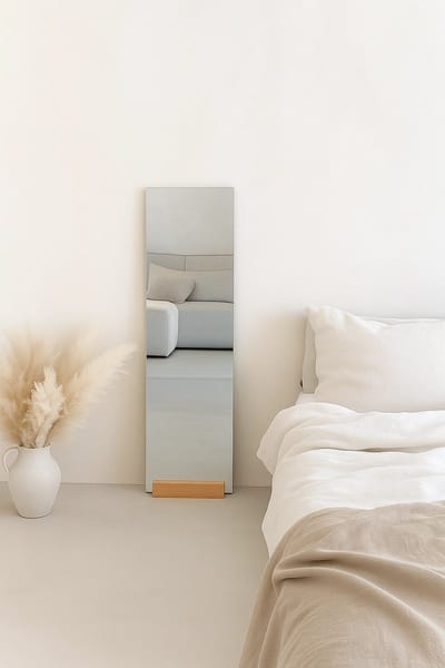 Nordic Style® Rechthoekige spiegel 150x45cm - Frameloos - Scandinavische Spiegels - Vierkant - Zonder lijst - Randloos - Frameloos - Pas spiegel - Staande spiegel - Kleedkamer spiegel - Pas
