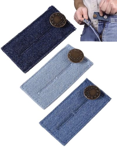 Broekverlengingen 3 Stuks - Verstelbaar/Elastisch - Geschikt voor Jeans/Rokken/Broeken - Hoogwaardig Materiaal - Eenvoudige Aanpassing - Broekverlenging