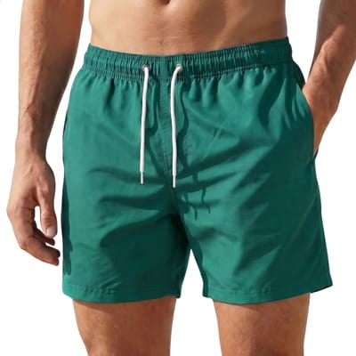 RENALUX - Zwembroek Heren - Zwembroek Jongens - Met Zakken - Zwemboxer Heren - Groen - Maat XL