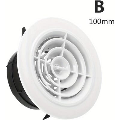 4 Types Wit Luchtrooster Afvoerventiel Rooster Luchtcirculatie Ventilatieopeningen Afdekking 100/150mm Rond Kanalisatie Ventilatieafdekking Diverse Vormen
