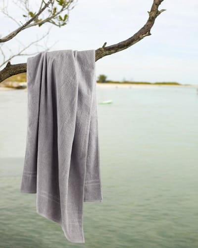 Homéé massage - strandlaken - grote handdoek 90x200cm 100% katoen 450g.m² badstof grijs