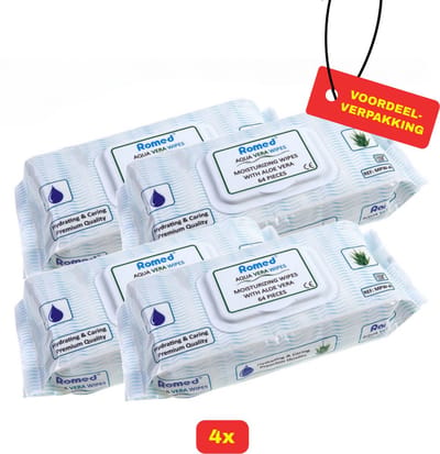Romed Patiëntendoekjes met Aloë Vera | 4 x 64 doekjes | Voordeelverpakking!