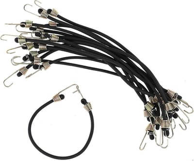 Dailygoods - Rubberen Spanbanden met Haken - 15 Stuks Uittrekbare Spanbanden voor Transport en Veiligheid
