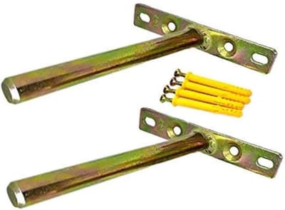 Plankdragers - Zwevende rek steunen - Zware lasten dragen - Stabiele stalen constructie - 120 mm - null