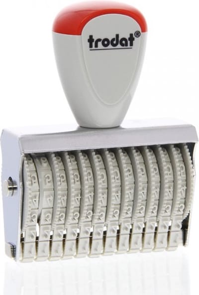 Trodat 15312 Cijferstempel | 12 banden | 45x3mm