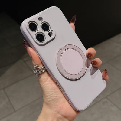 360° Roterende Standhouder Vloeibare Siliconen Hoesje Voor iPhone 16 E 15 14 Plus 13 12 Mini 11 Pro Max Ring Kickstand Grip Beugel Cover iPhone 16 Plus