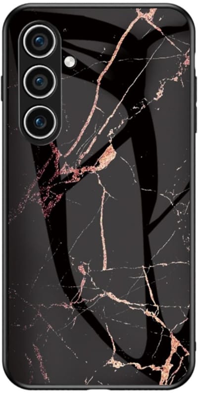 Coverup Hoesje - Geschikt voor Samsung Galaxy A56 Hoesje - Coverup Marble Glass Back Cover - Zwart / Goud