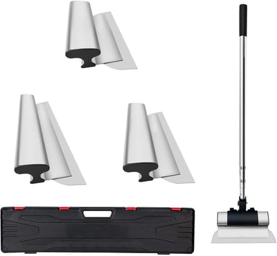 Troffelset voor Gipsplaten, 10/16/24 Inch, Troffelgereedschap met Ergonomische Verlenggreep, Roestvrijstalen Spaancombinatie voor het Gladstrijken van Muren en Plafonds