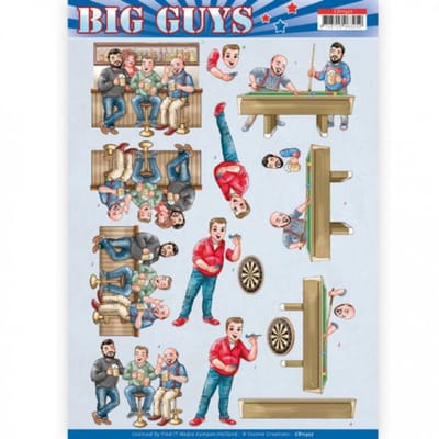 Pub Night - Big Guys 3D-Knipvel Yvonne Creations 1 stuks