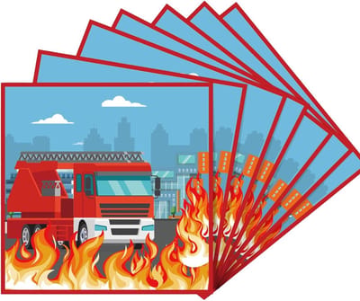 Vuurwagen Verjaardagsservetten voor Kinderen, 20 Stuks, Feestdecoratie, Papieren Servetten, Brandweerman Thema, Kinderfeestje Accessoires