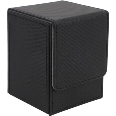 Magnetische Kaartendoos voor 100 Kaarten Krasbestendig PU Leer Spelkaarten Opbergdoos Verticaal gray