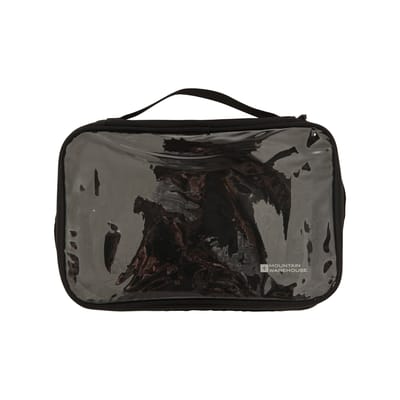 Mountain Warehouse Duidelijke Reis Toilettas Set (Verpakking van 3) (Zwart)