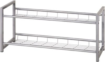 Schoenenrek – Grijs staal – Voor 6 paar schoenen – 38 cm hoog, 80 cm breed, 30 cm diep