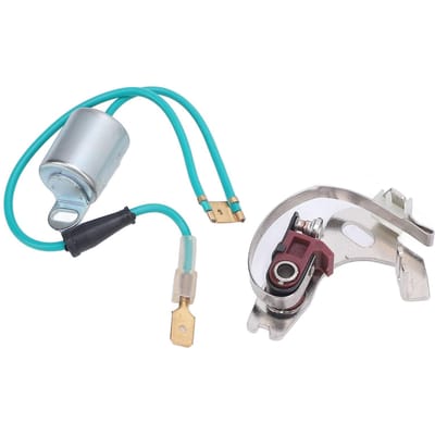 Jeu de rupteurs et condensateur Construction métallique Kit de rupteurs professionnel Remplacement pour Lucas 43D white