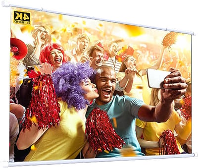 Neerklapbaar Projectiescherm - Beamer Scherm - Film Avond Thuis - Anti-Glare Kristal - 84 Inch 16:9 - Grijs