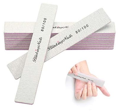 Professionele Nagelvijl Set voor Natuurlijke Nagels - 10 Stuks 80/100 Korrels