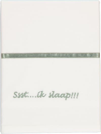 Briljant Baby Laken Wieg Ssst …. ik slaap - 75x100 - borduur - Groen