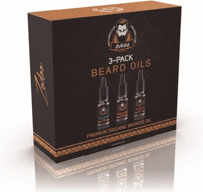 Zudoo's Baardolie - 3-delige set - Geschikt voor alle huid/baard types