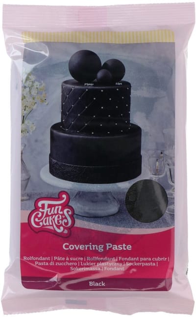 FunCakes Covering Paste - Zwart - 500g - Fondant - Taartdecoratie