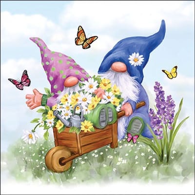 Lunch servetten - Gardening gnomes