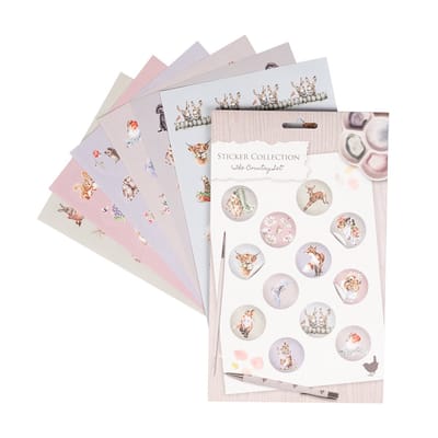 Wtendale Stickers - The Country Set - Set met 144 ronde stickers - Sluitstickers - Hobbystickers -Bulletjournal Stickers
