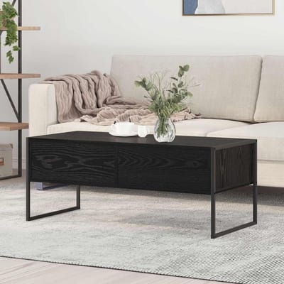 Salontafel - Koffietafel - Woonkamer Decoratie - Industriële Stijl - 100 x 46 cm - Zwart eiken-look