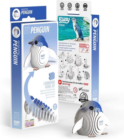EUGY 3D Puzzel - Pinguïn - Zeedieren - Duurzaam - Verzamel Ze Allemaal - 6 Jaar