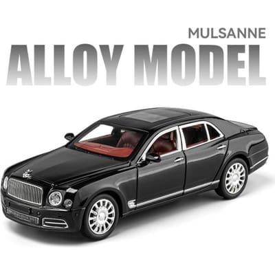 1:24 Mulsanne Lichtmetalen Limousine Auto Model Diecast Metaal Klassiek Luxe Voertuigen Auto Model Simulatie Geluid En Licht Verzameling Cadeau