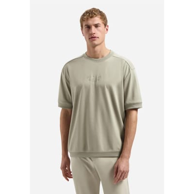 No Excess T-Shirt Crewneck Solid Heavy Interlock Sweat Styling Taupe  L