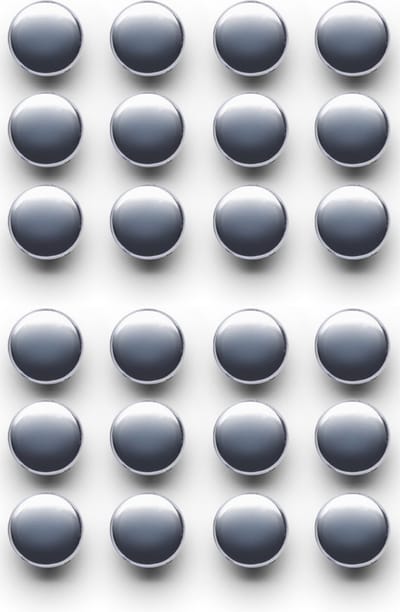 Zeller whiteboard/koelkast magneten - 24x - zilver - kunststof - 2 cm