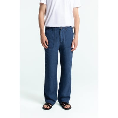 Kings Of Indigo Aesc Indigo Linen Size: XS | Pants Outlet | Heren | Blauw