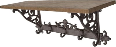 Clayre & Eef Wandkapstok 5 Haken 58x20x22 cm Bruin IJzer