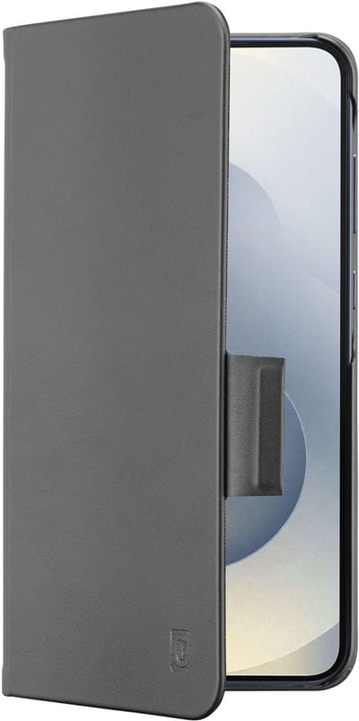 Cellularline Book Hoesje - Geschikt voor Samsung Galaxy S25 Fe - Met Pasjes & Standfunctie - Zwart