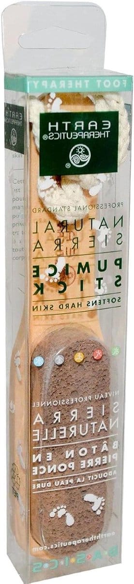 Puimsteen Stick - Natuurlijke Voetvijl - Voetverzorging Thuis - Ergonomische Houten Greep - 17 cm Lengte - Natuurlijk Grijs