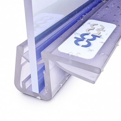 DQ-PP Douchestrip 50cm - Afdichting voor 6mm - 8mm Glasdikte - UK28 - Transparante Waterkeringsprofiel voor Douchedeur en Douchecabine