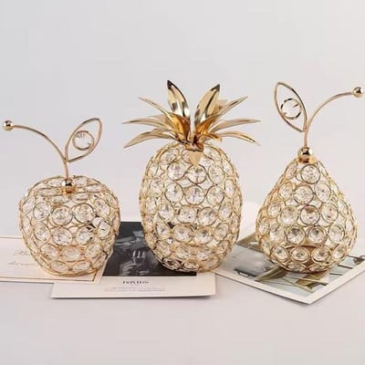 Kristal Kunstfruit Ananas Ornament Figuur Tafelstuk Voor Huisdecoratie