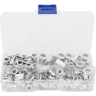 100 stuks doos Aluminium Klinknagelmoer Met schroefdraad Klinknagel Inzetmoer 6?328?3210?2410?32 14?20