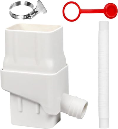 Regenwateropvangbak - Regenwatercollector - Water Besparen - Verstelbare Opvangbak - Past op 3-inch - Wit