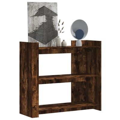 vidaXL - Wandtafel - 100x35x90 - cm - bewerkt - hout - gerookt - eikenkleurig