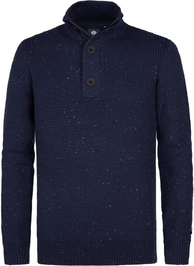 Petrol Industries - Heren Gemêleerde Trui Buffalo - Blauw - Maat L
