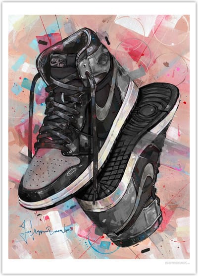Sneaker poster upside down shadow 1.0 50x70 cm