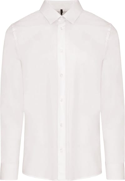 Kariban Herenoverhemd in popeline met lange mouwen K513 - White - M