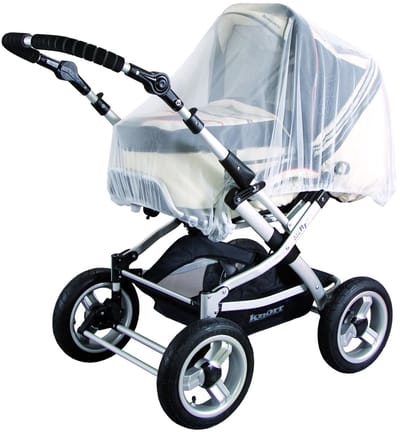 Unyqoos® Universeel insectenwerend net voor kinderwagens en reisbedden wit