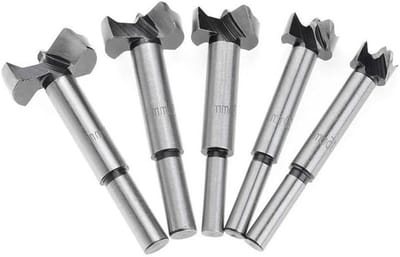 Set van 5 Forstnerboor Bits van 15-35 mm, Houtbewerking, Extra Lange Houtboor, Precisie Gereedschap voor Houtbewerking