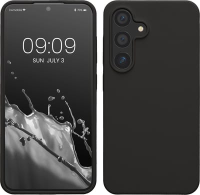 kwmobile telefoonhoesje geschikt voor Samsung Galaxy S24 - Hoesje met siliconen coating - Smartphone case in donkergrijs