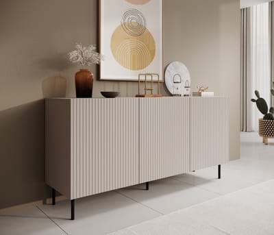 Meubella - Dressoir Alex - Beige - 156 cm