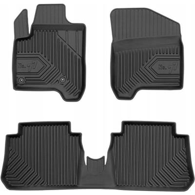 Frogum No.77 - Automatten set - Geschikt voor Citroen C3 Picasso I 2008-2017 - 3D TPE Rubber - 3-delig (Achterbank eendelig) - Hoogte 4cm - Zwart